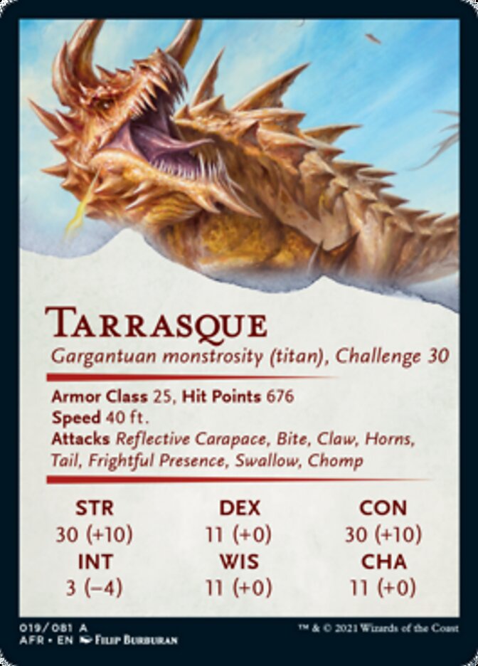Tarrasque Art Card [Dungeons & Dragons: Adventures in the Forgotten Realms Art Series] | Gate City Games LLC