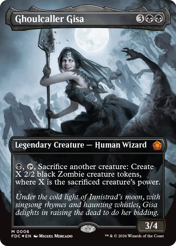 Ghoulcaller Gisa (Borderless) [Foundations Commander] | Gate City Games LLC