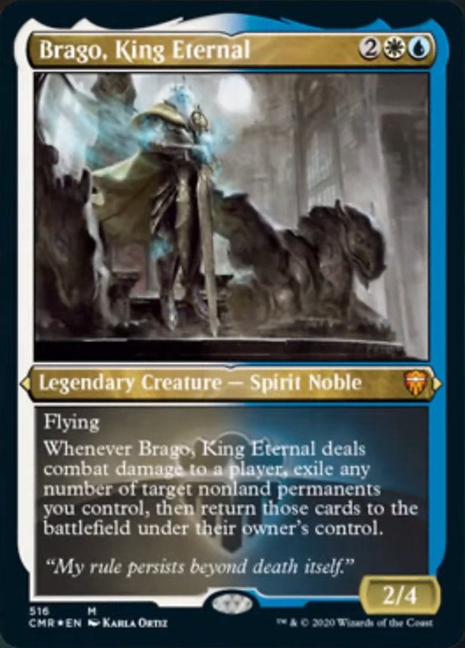 Brago, King Eternal (Etched) [Commander Legends] | Gate City Games LLC