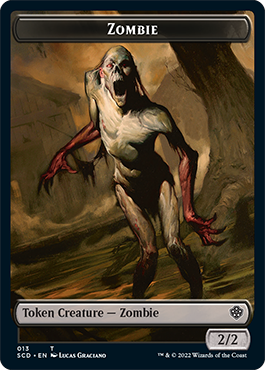 Zombie // Zombie Knight Double-Sided Token [Starter Commander Decks] | Gate City Games LLC