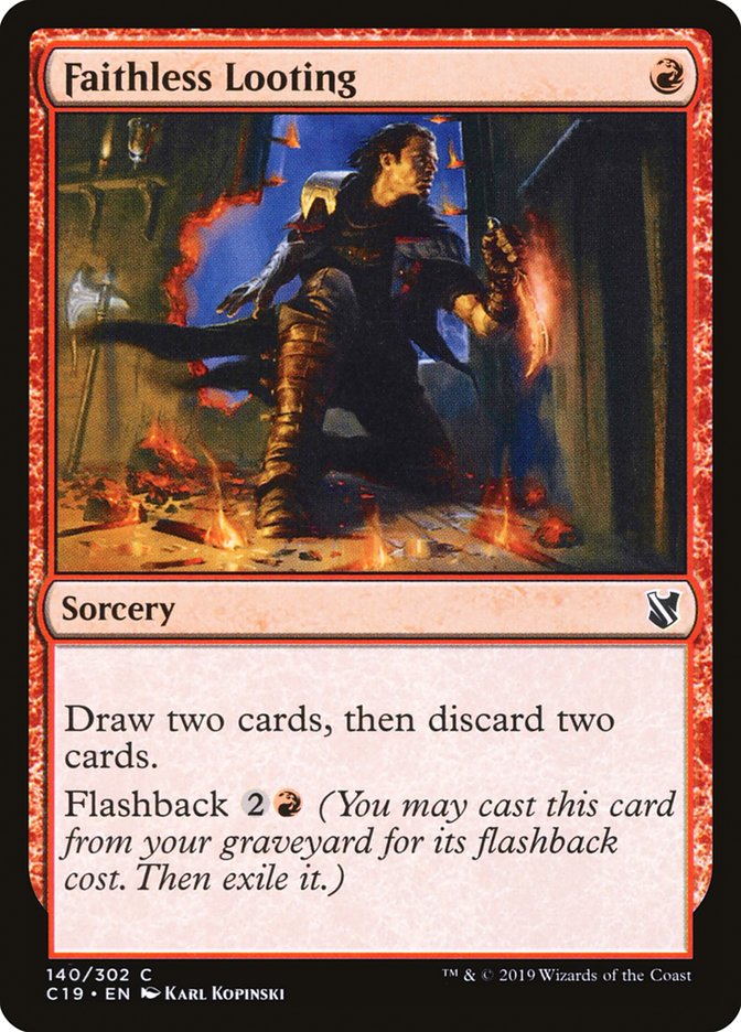 Faithless Looting [Commander 2019] | Gate City Games LLC