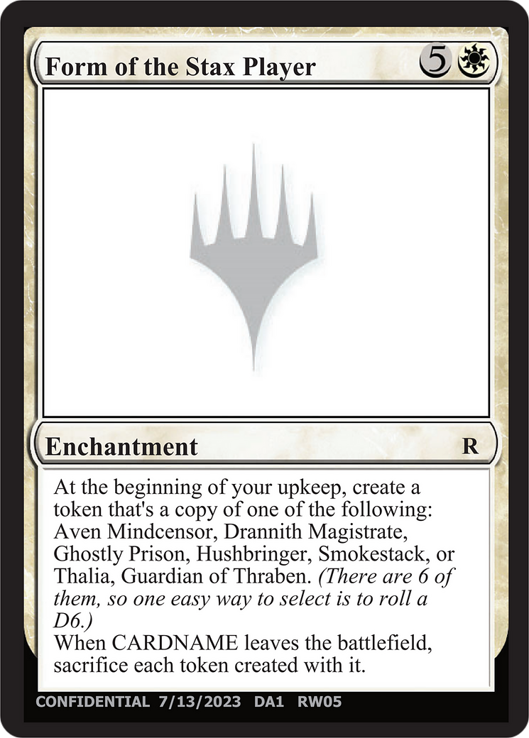 Form of the Stax Player [Unknown Event] | Gate City Games LLC