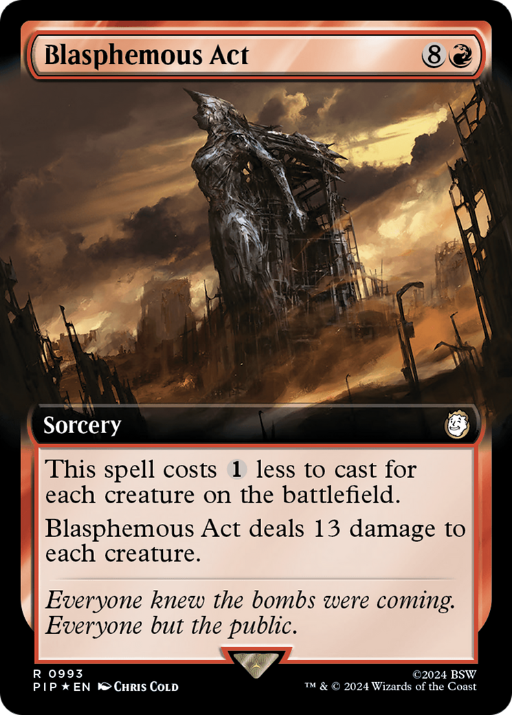 Blasphemous Act (Extended Art) (Surge Foil) [Fallout] | Gate City Games LLC
