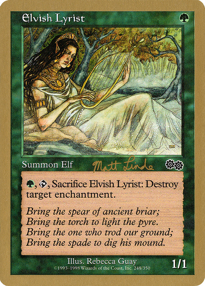 Elvish Lyrist (Matt Linde) [World Championship Decks 1999] | Gate City Games LLC
