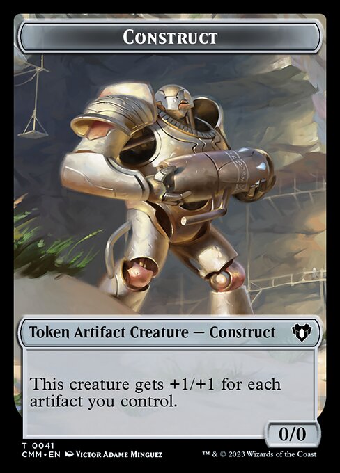 Elemental (0026) // Construct (0041) Double-Sided Token [Commander Masters Tokens] | Gate City Games LLC