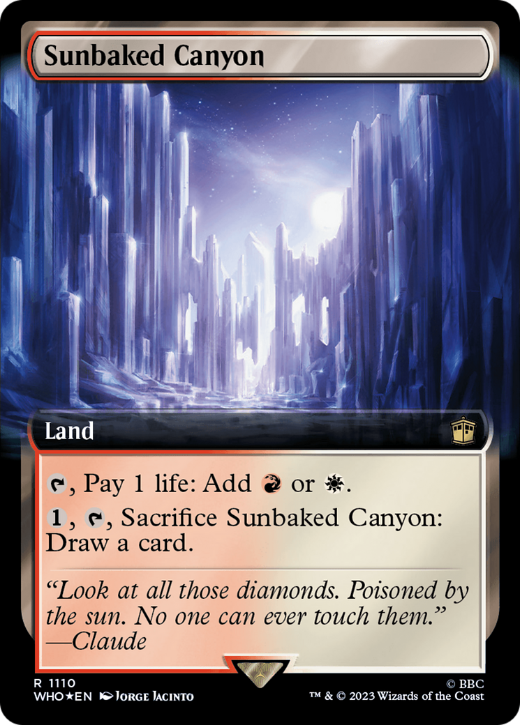 Sunbaked Canyon (Extended Art) (Surge Foil) [Doctor Who] | Gate City Games LLC