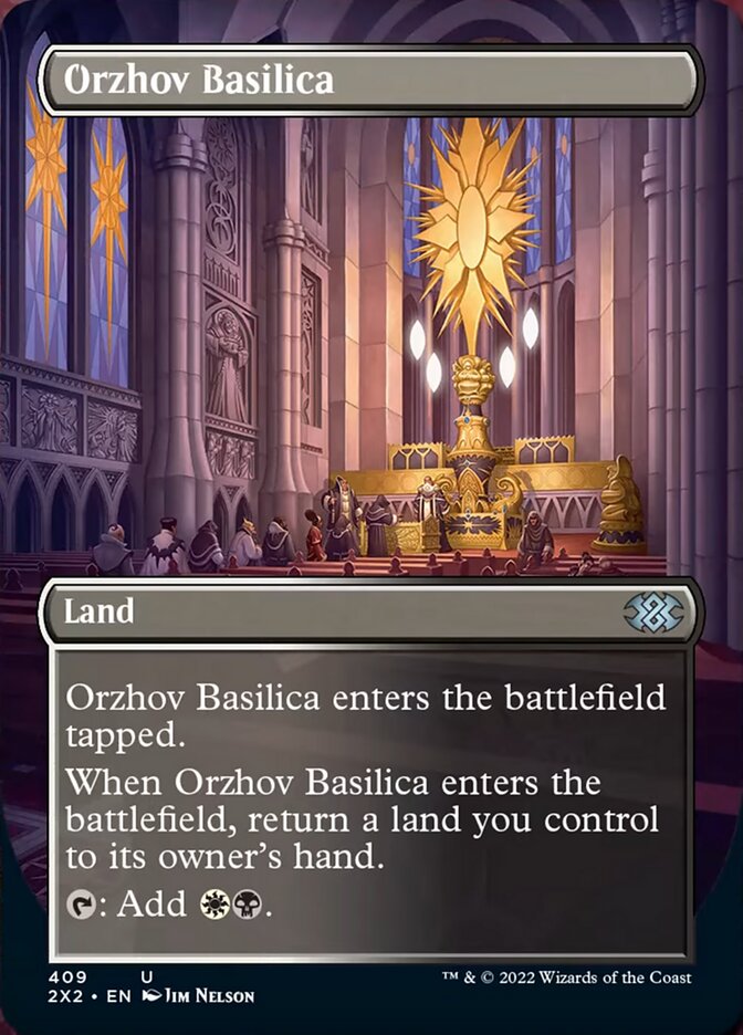 Orzhov Basilica (Borderless Alternate Art) [Double Masters 2022] | Gate City Games LLC