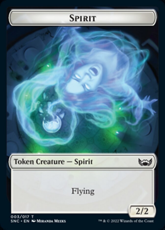 Fish // Spirit Double-Sided Token [Streets of New Capenna Tokens] | Gate City Games LLC