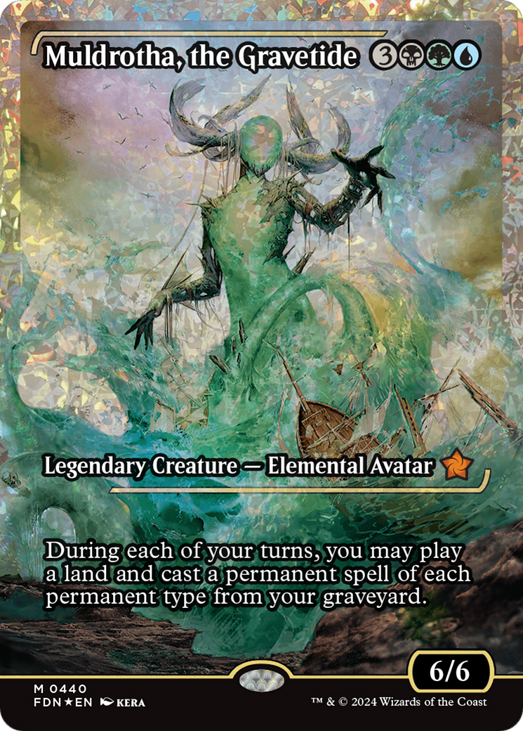 Muldrotha, the Gravetide (Showcase) (Fracture Foil) [Foundations] | Gate City Games LLC