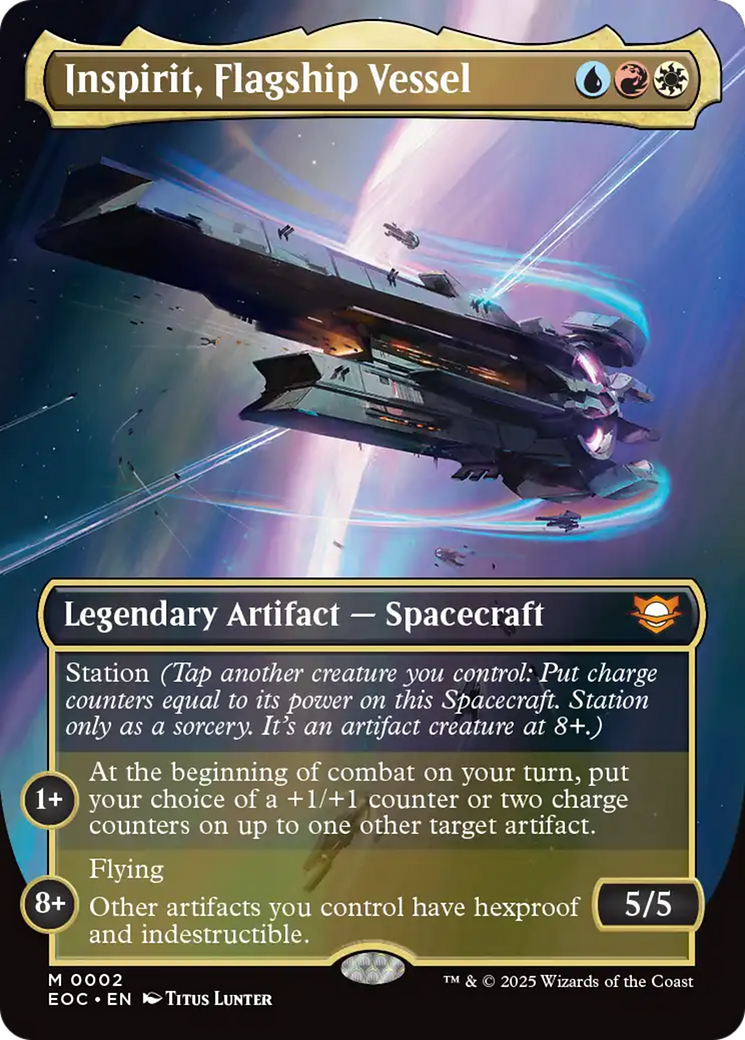 Inspirit, Flagship Vessel (Borderless) [Edge of Eternities Commander] | Gate City Games LLC