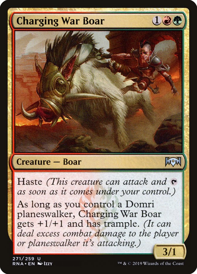 Charging War Boar [Ravnica Allegiance] | Gate City Games LLC