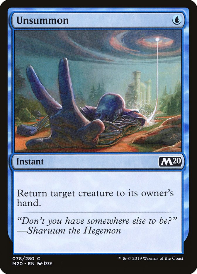 Unsummon [Core Set 2020] | Gate City Games LLC