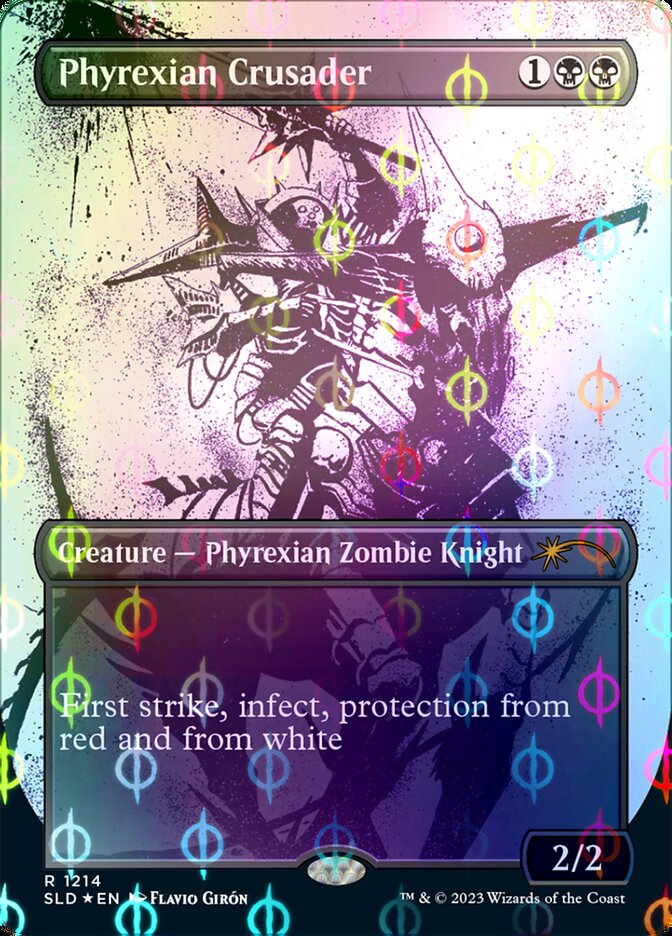 Phyrexian Crusader (Borderless Ichor Step-and-Compleat Foil) [Secret Lair Drop Series] | Gate City Games LLC