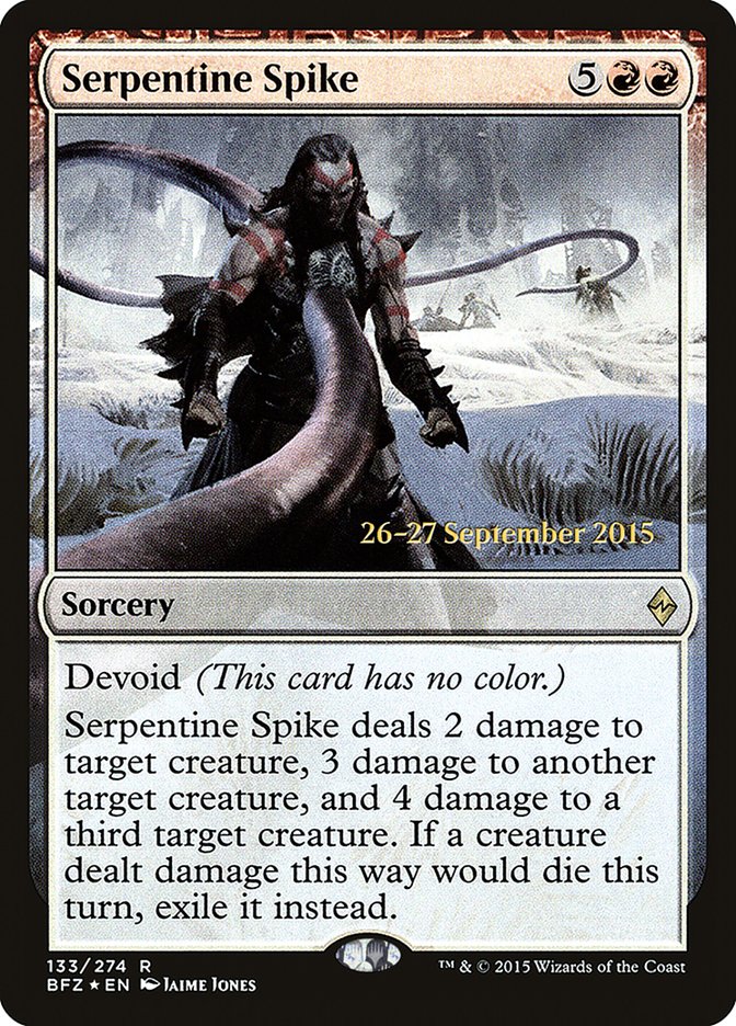 Serpentine Spike [Battle for Zendikar Prerelease Promos] | Gate City Games LLC