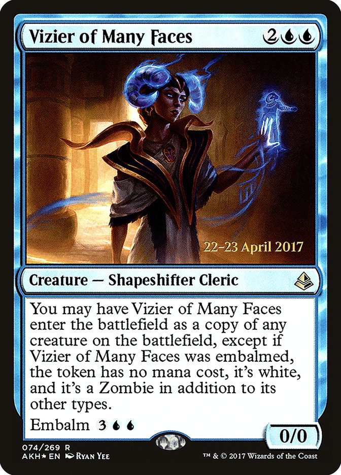 Vizier of Many Faces [Amonkhet Prerelease Promos] | Gate City Games LLC