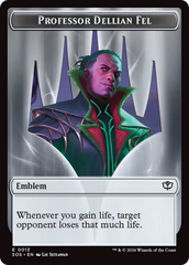 Professor Dellian Fel // Pest (0008) Double-Sided Token [Secrets of Strixhaven Tokens] | Gate City Games LLC