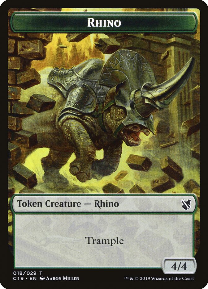 Rhino Token [Commander 2019 Tokens] | Gate City Games LLC