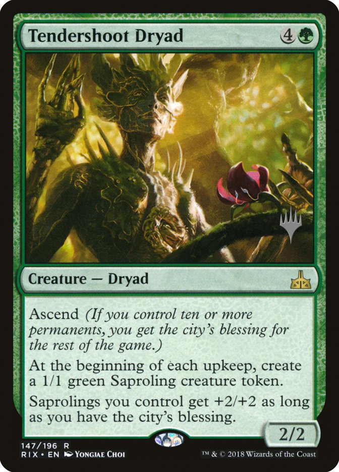 Tendershoot Dryad (Promo Pack) [Rivals of Ixalan Promos] | Gate City Games LLC