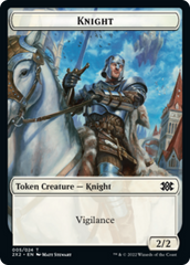 Worm // Knight Double-Sided Token [Double Masters 2022 Tokens] | Gate City Games LLC