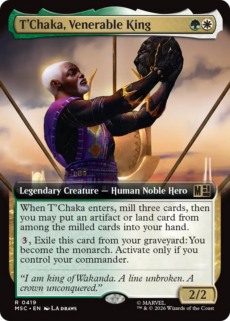 T'Chaka, Venerable King (Extended Art) [Marvel Super Heroes Commander] | Gate City Games LLC