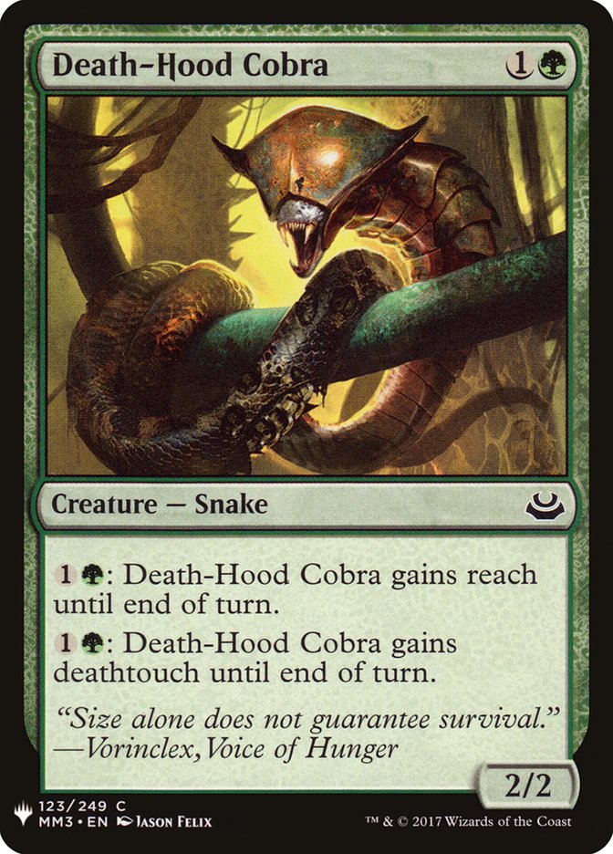 Death-Hood Cobra [Mystery Booster] | Gate City Games LLC