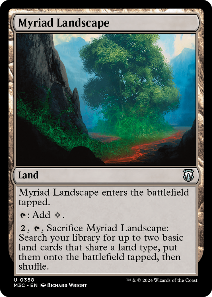 Myriad Landscape (Ripple Foil) [Modern Horizons 3 Commander] | Gate City Games LLC