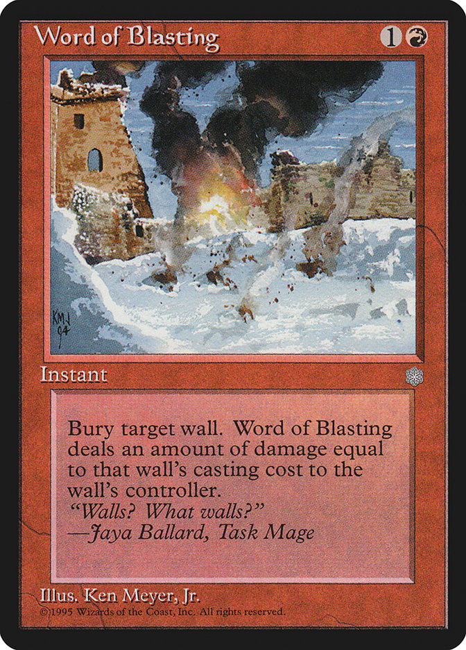 Word of Blasting [Ice Age] | Gate City Games LLC
