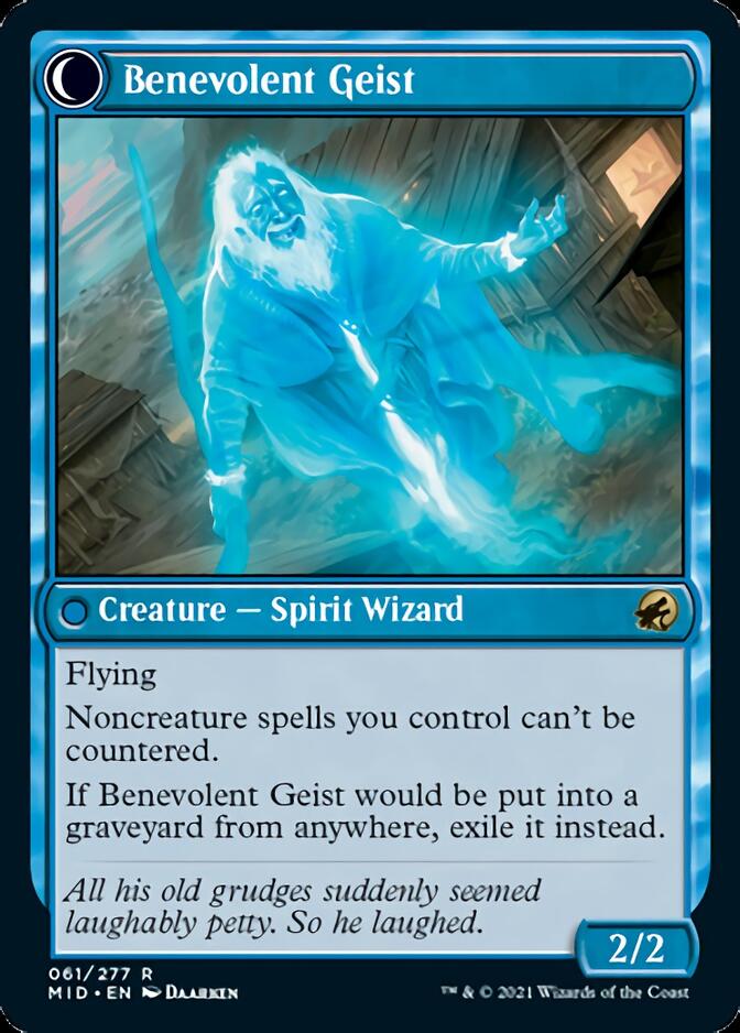 Malevolent Hermit // Benevolent Geist [Innistrad: Midnight Hunt] | Gate City Games LLC