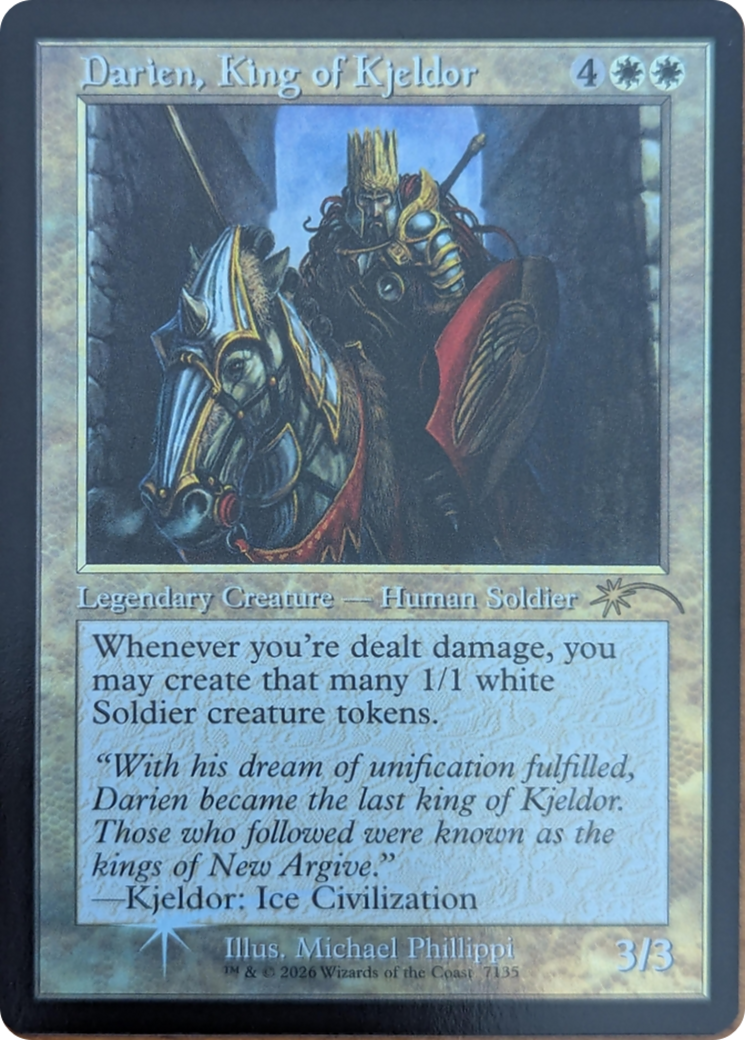 Darien, King of Kjeldor (7135) (Retro Frame) [Secret Lair Drop Series] | Gate City Games LLC