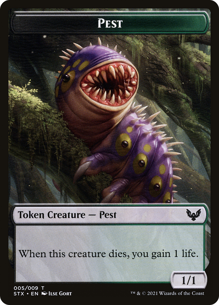 Pest // Jace, Telepath Unbound Emblem Double-Sided Token [Secret Lair: From Cute to Brute Tokens] | Gate City Games LLC