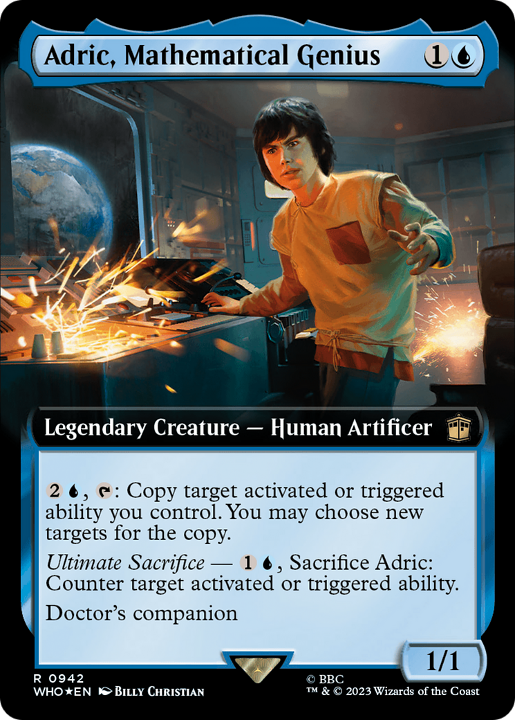 Adric, Mathematical Genius (Extended Art) (Surge Foil) [Doctor Who] | Gate City Games LLC