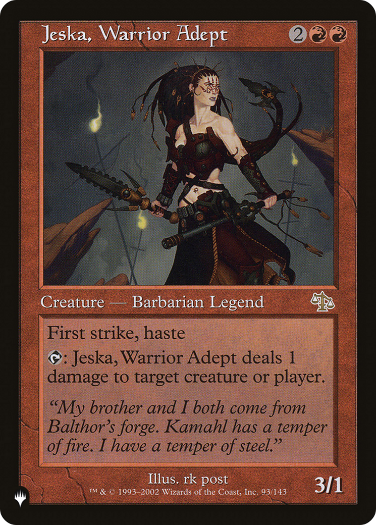 Jeska, Warrior Adept [The List] | Gate City Games LLC