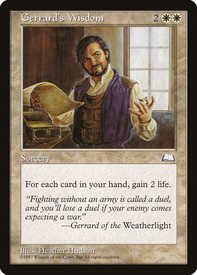 Gerrard's Wisdom [Weatherlight] | Gate City Games LLC