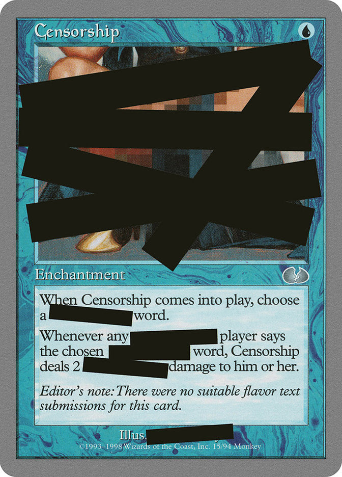 Censorship [Unglued] | Gate City Games LLC