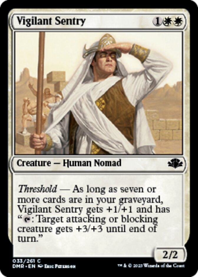 Vigilant Sentry [Dominaria Remastered] | Gate City Games LLC