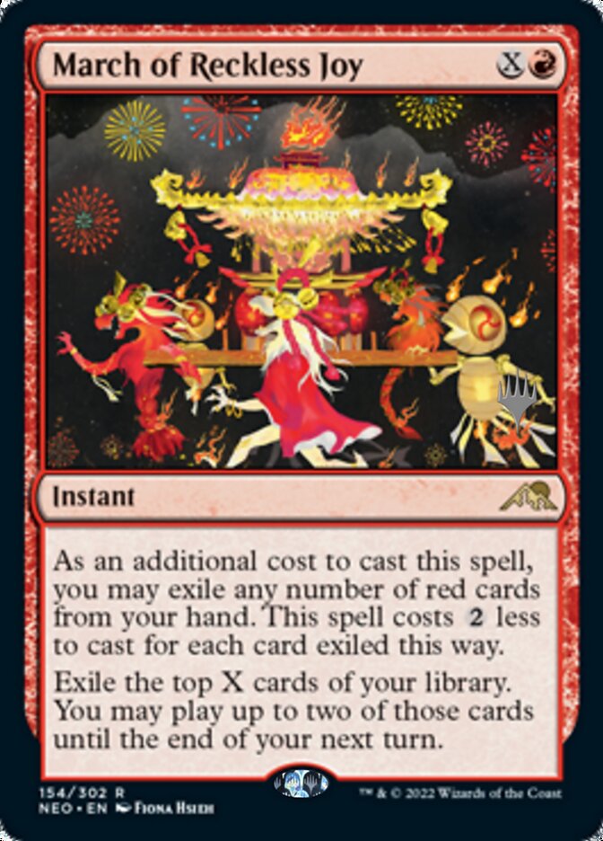 March of Reckless Joy (Promo Pack) [Kamigawa: Neon Dynasty Promos] | Gate City Games LLC
