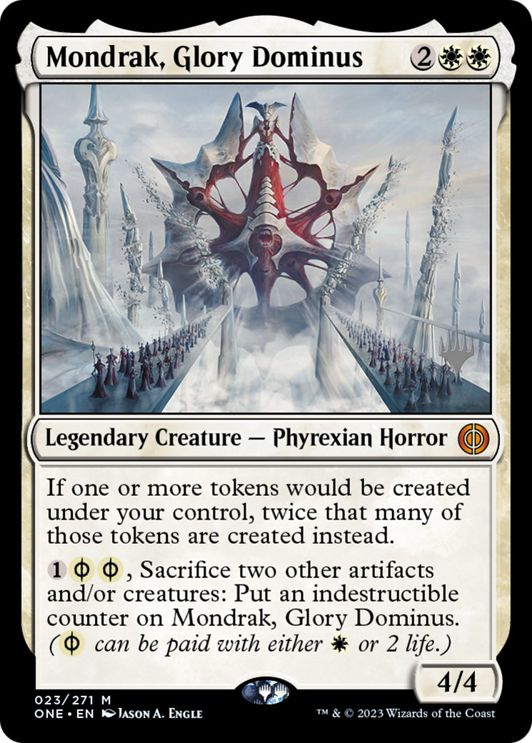 Mondrak, Glory Dominus (Promo Pack) [Phyrexia: All Will Be One Promos] | Gate City Games LLC