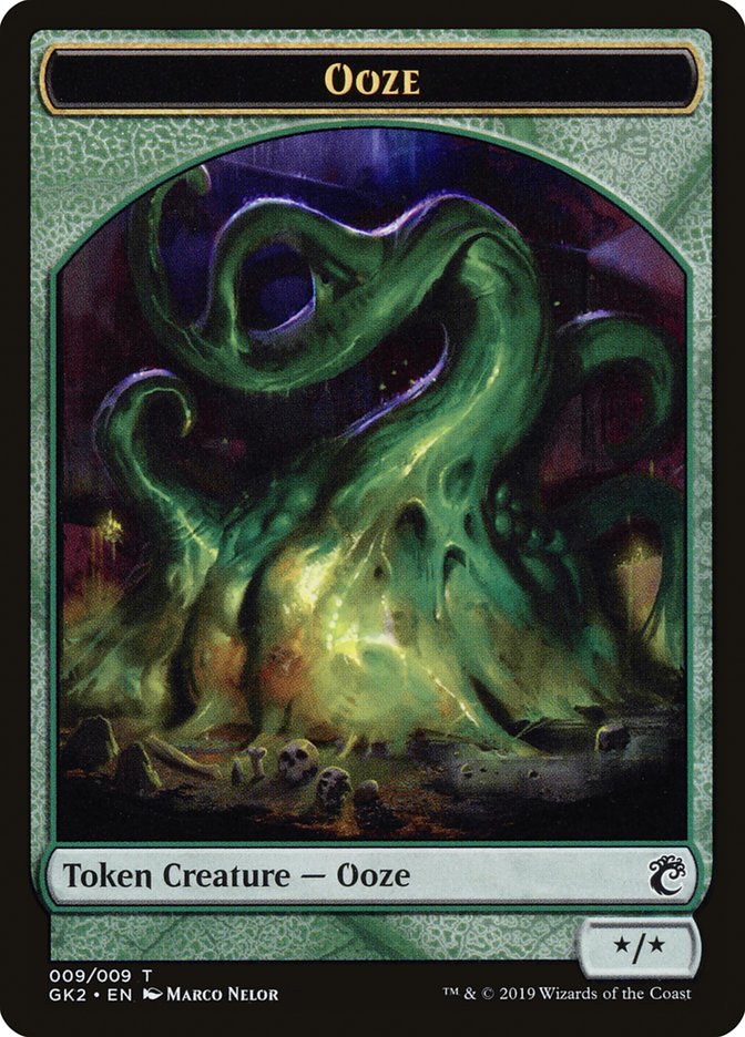 Ooze // Frog Lizard Double-Sided Token [Ravnica Allegiance Guild Kit Tokens] | Gate City Games LLC