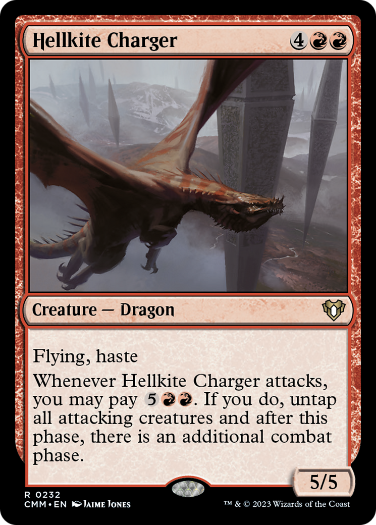 Hellkite Charger (Foil Etched) [Commander Masters] | Gate City Games LLC