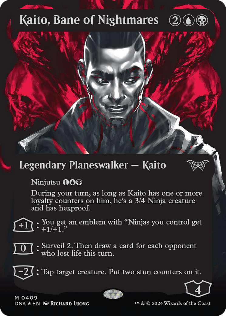 Kaito, Bane of Nightmares (Showcase) (Textured) [Duskmourn: House of Horror] | Gate City Games LLC