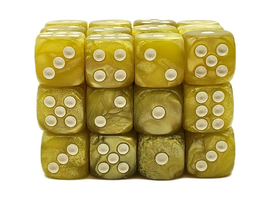 Old School 36ct 12mm D6 Dice Set: Pearl Drop | Gate City Games LLC
