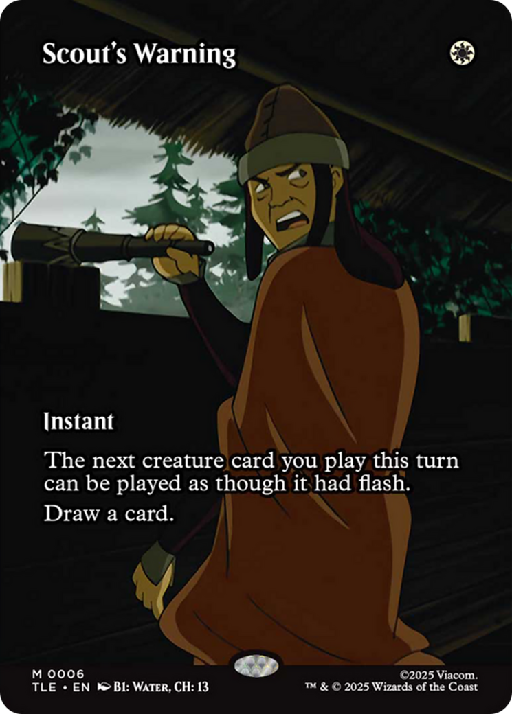 Scout's Warning (Borderless) [Avatar: The Last Airbender: Eternal-Legal] | Gate City Games LLC