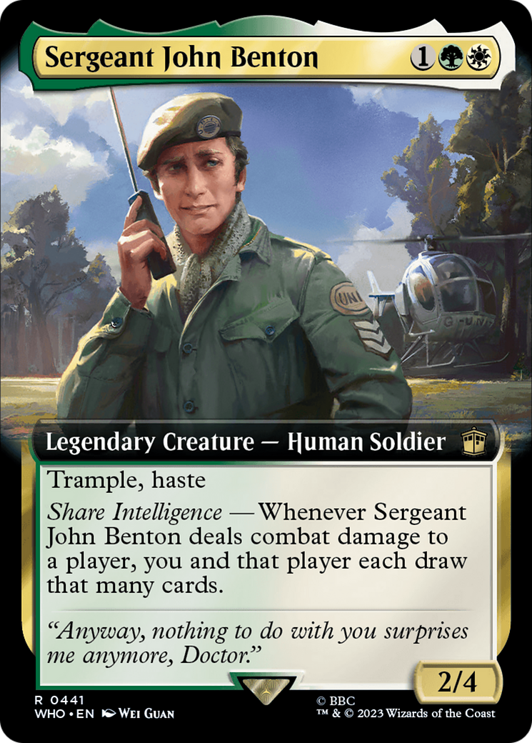 Sergeant John Benton (Extended Art) [Doctor Who] | Gate City Games LLC