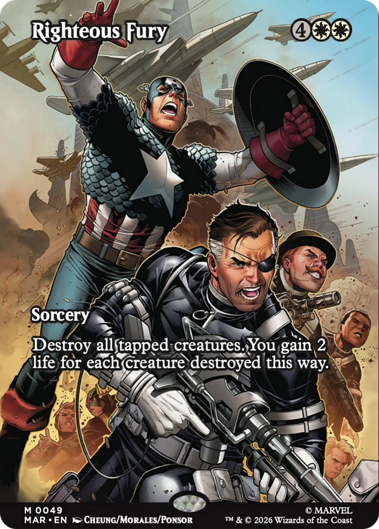 Righteous Fury (Borderless) [Marvel Universe: Eternal-Legal] | Gate City Games LLC