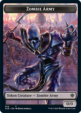 Zombie // Zombie Army Double-Sided Token [Starter Commander Decks] | Gate City Games LLC