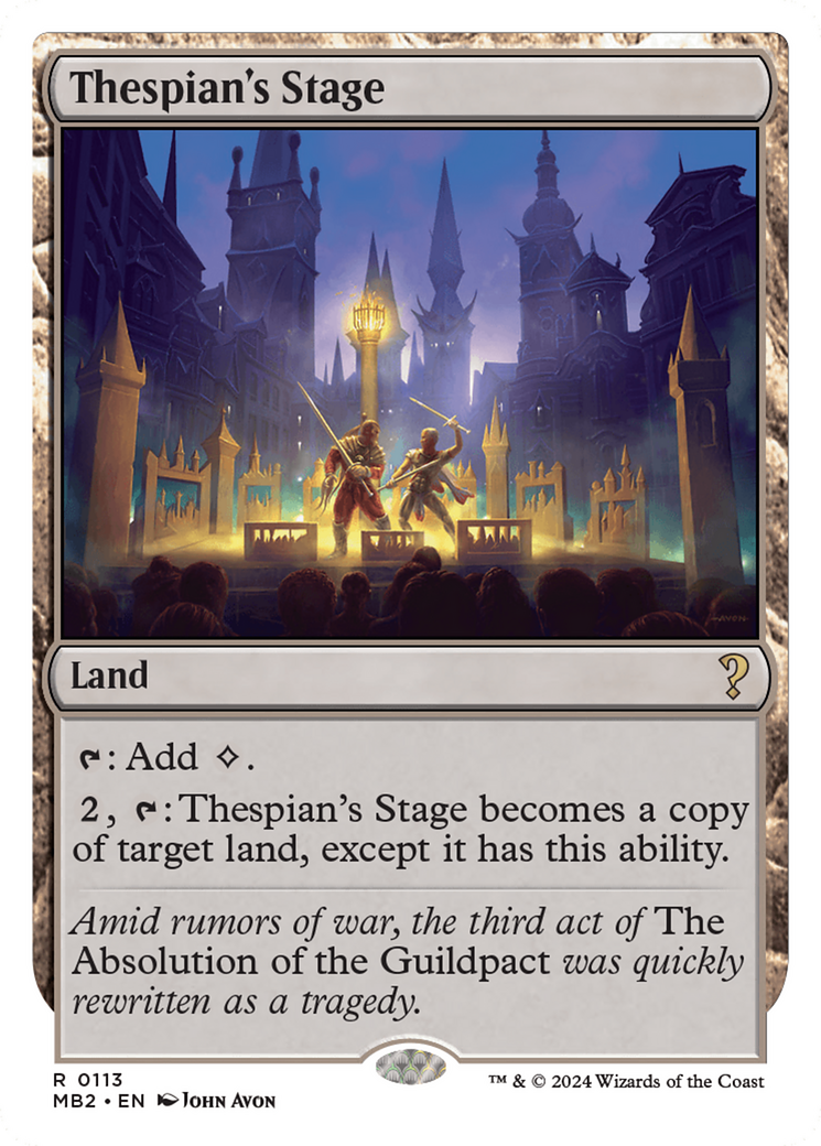 Thespian's Stage (White Border) [Mystery Booster 2] | Gate City Games LLC