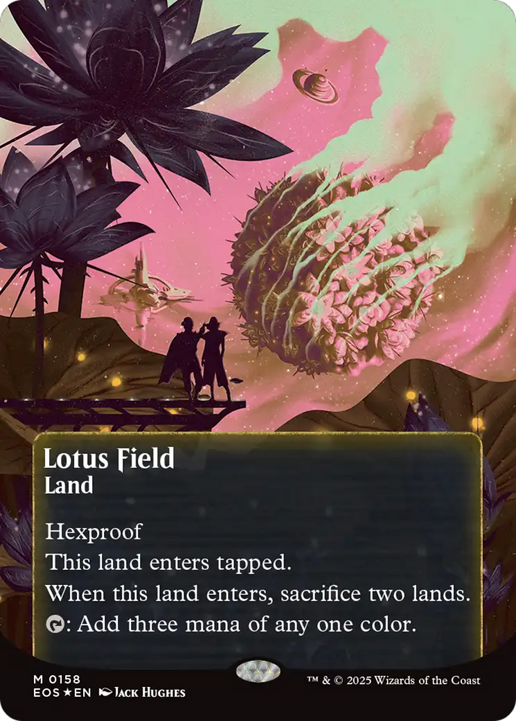 Lotus Field (0158) (Borderless) (Galaxy Foil) [Edge of Eternities: Stellar Sights] | Gate City Games LLC