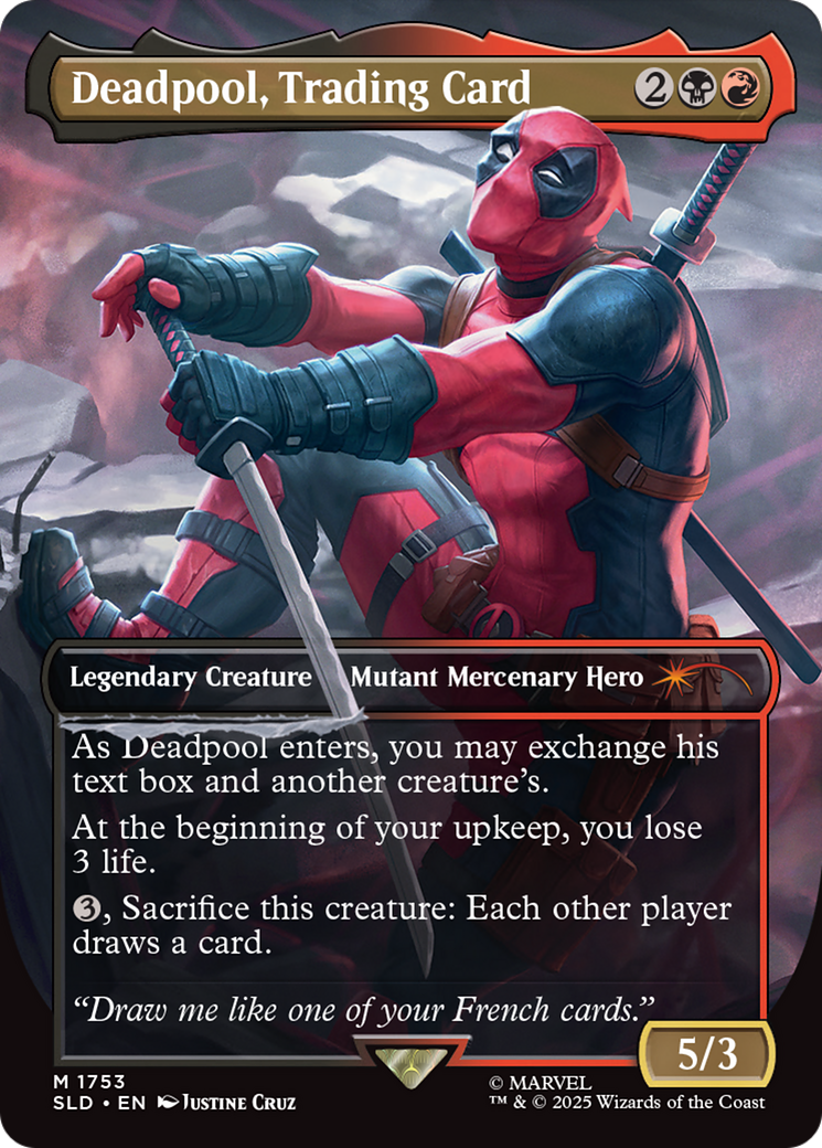 Deadpool, Trading Card (Rainbow Foil) [Secret Lair Drop Series] | Gate City Games LLC