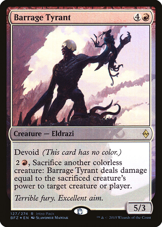 Barrage Tyrant (Intro Pack) [Battle for Zendikar Promos] | Gate City Games LLC