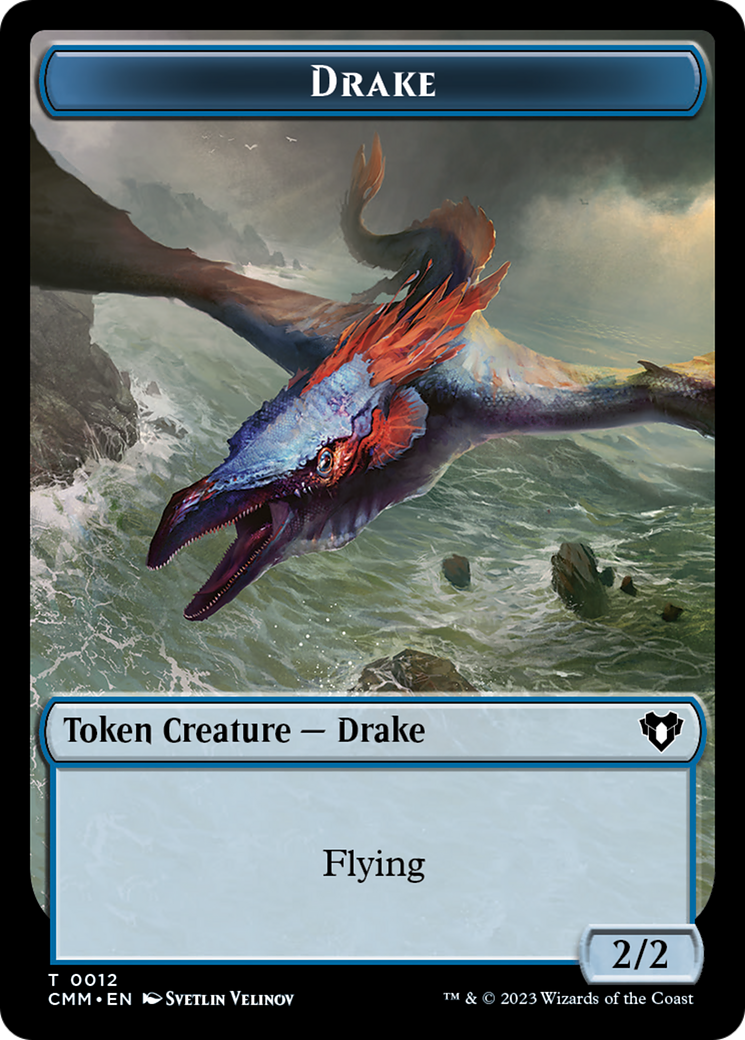 Drake Token [Commander Masters Tokens] | Gate City Games LLC